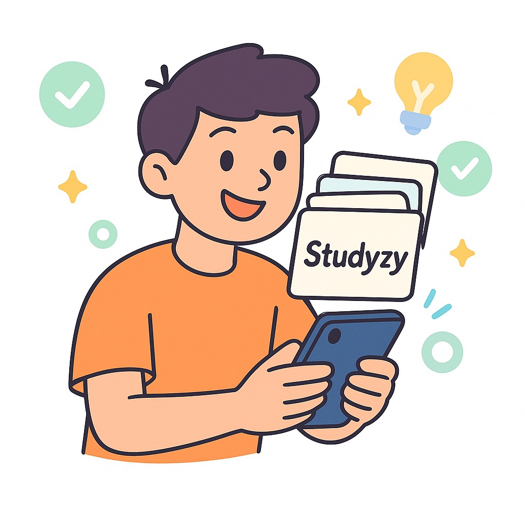 Illustration of flashcards